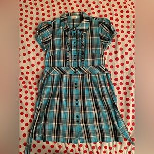 Plaid Peter Pan collar dress – size M/L